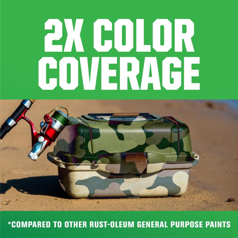Rust-Oleum Specialty Flat Khaki Camouflage Spray Paint 12 oz