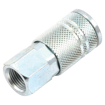 Forney Steel Air Coupler 3/8 in. Female X 3/8 in.