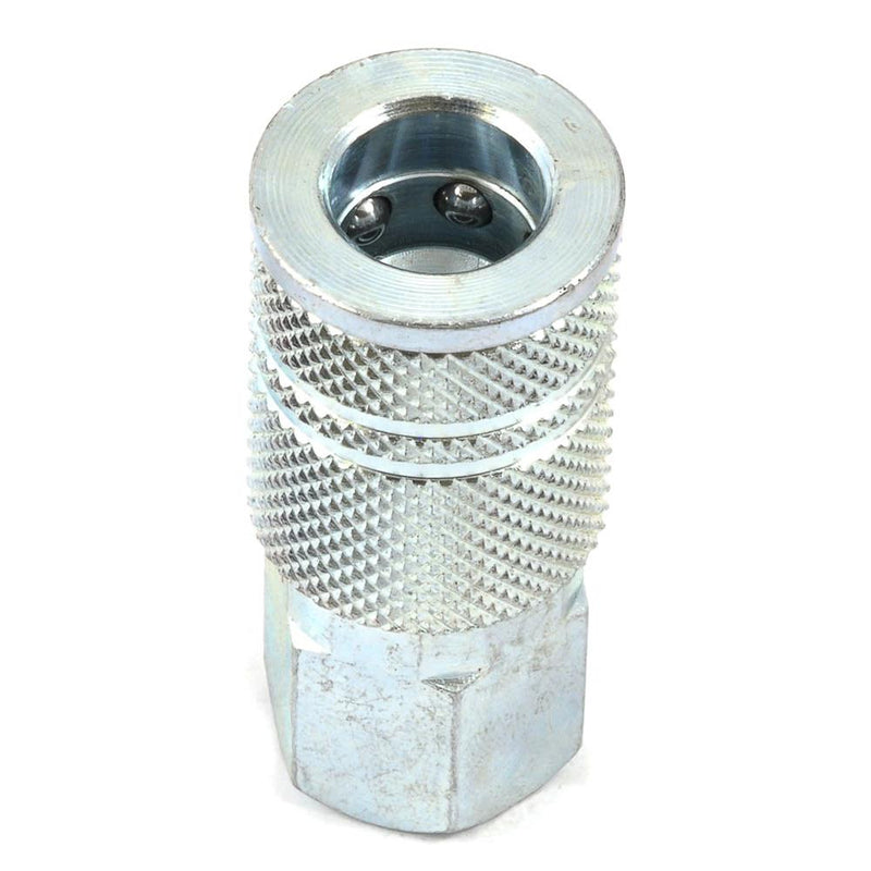 Forney Steel Air Coupler 3/8 in. Female X 3/8 in.