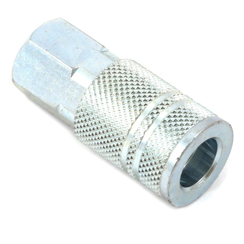Forney Steel Air Coupler 3/8 in. Female X 3/8 in.