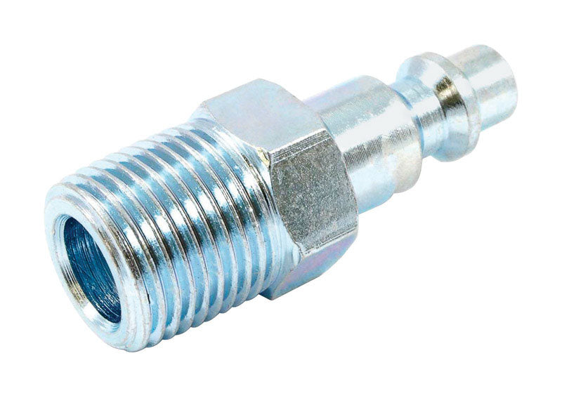 Forney Steel Air Plug 3/8 in. Male X 1/4 in.