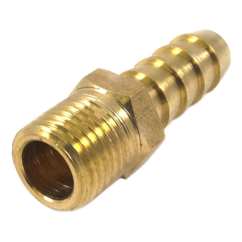 Forney Brass Air Hose End 1/4 in. Male X 3/8 in. Hose Barb