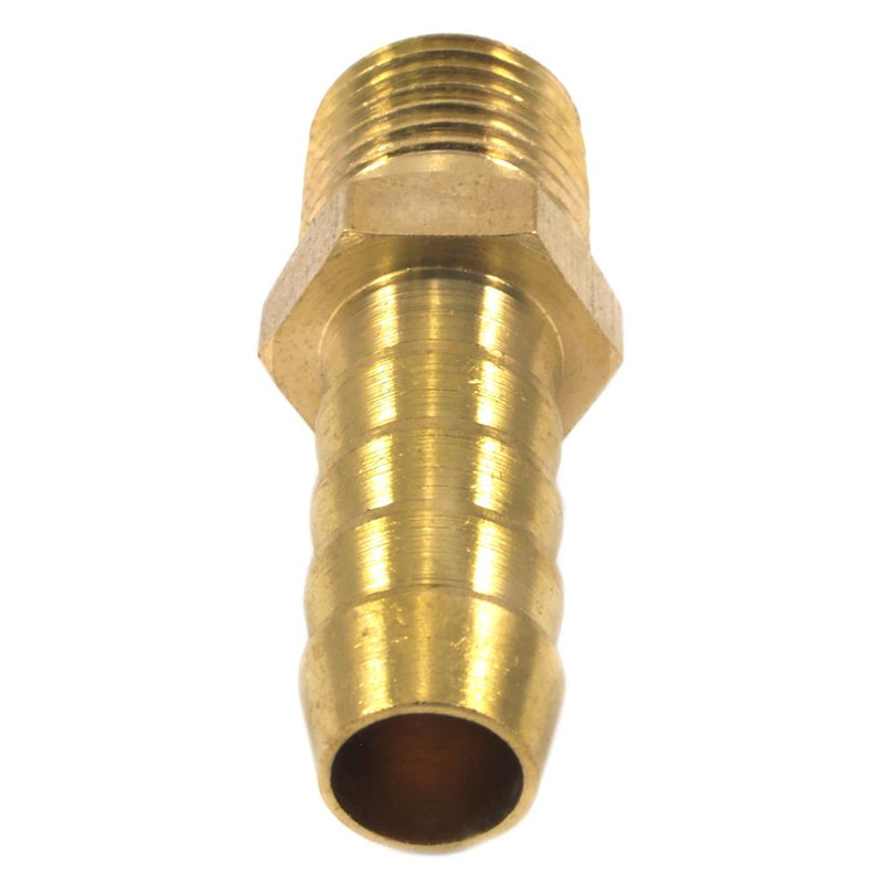 Forney Brass Air Hose End 1/4 in. Male X 3/8 in. Hose Barb