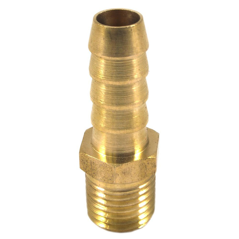 Forney Brass Air Hose End 1/4 in. Male X 3/8 in. Hose Barb
