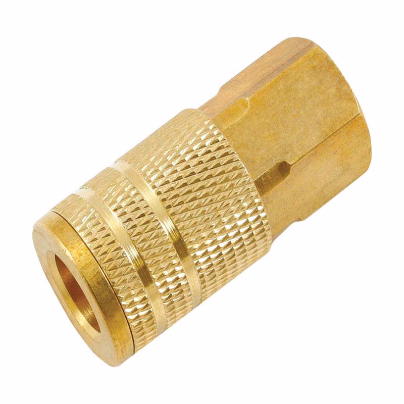 Forney Brass Coupler 1/4 in. Female X 3/8 in. Female