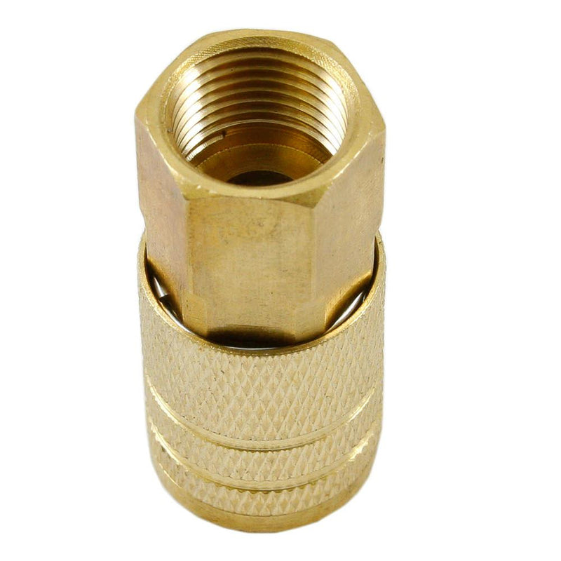 Forney Brass Coupler 1/4 in. Female X 3/8 in. Female