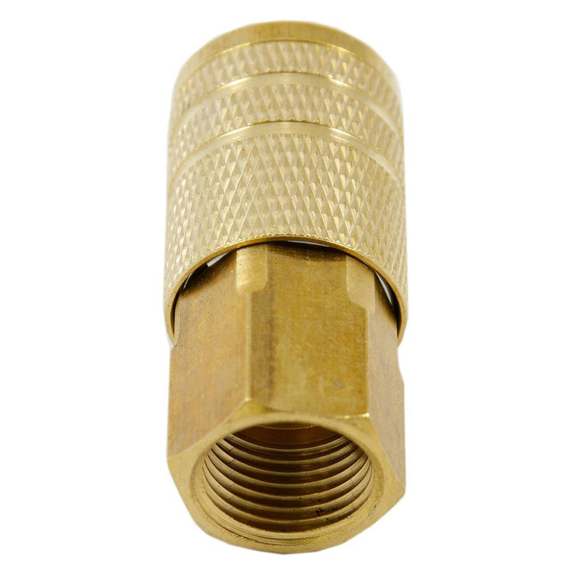 Forney Brass Coupler 1/4 in. Female X 3/8 in. Female