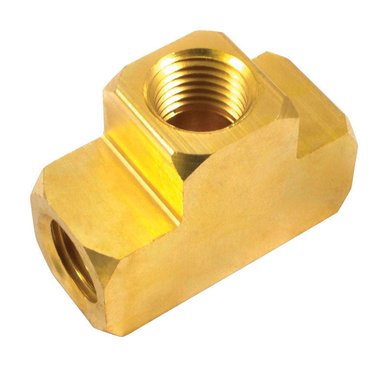 Forney Brass Tee Fitting 1/4 in. Female X 1/4 in. Female