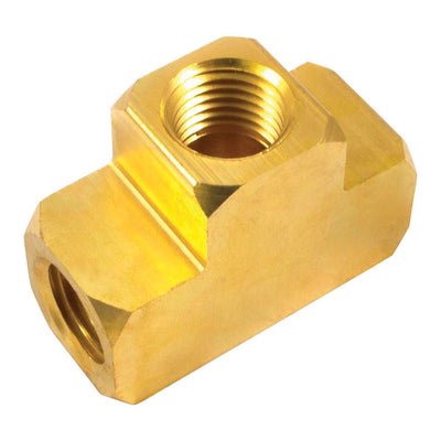 Forney Brass Tee Fitting 1/4 in. Female X 1/4 in. Female