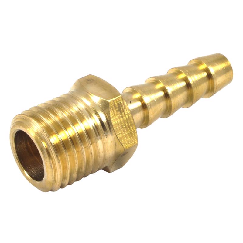 Forney Brass Air Hose End 1/4 in. Male X 1/4 in. Hose Barb