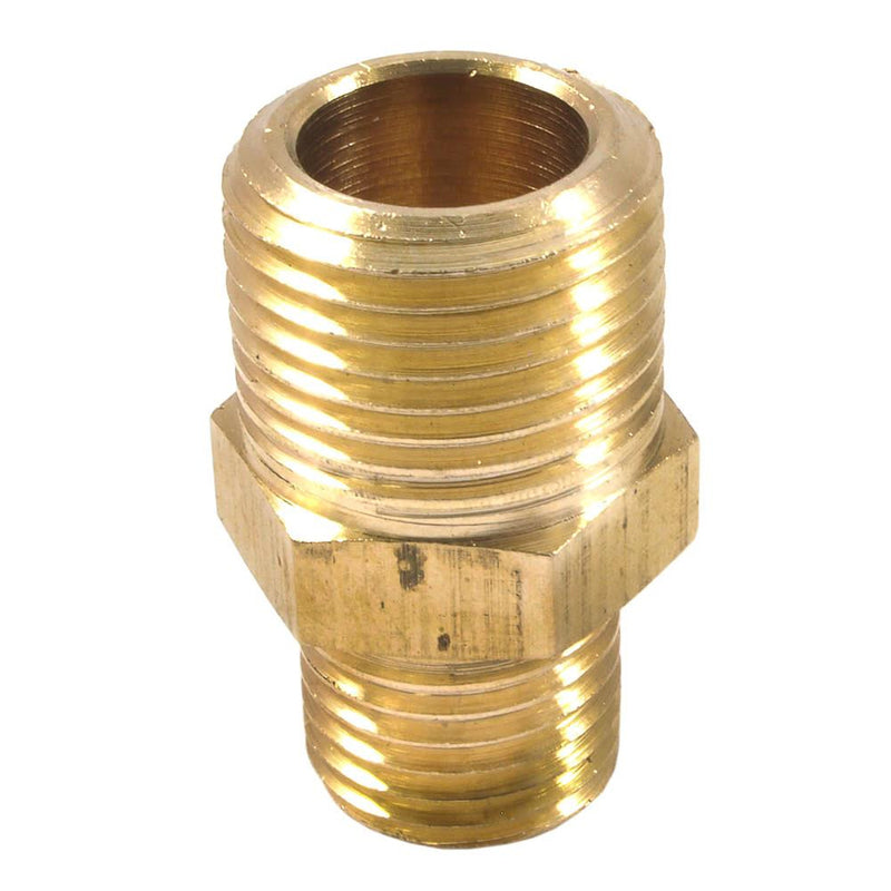 Forney Brass Hose Reducer 3/8 in. Male X 1/4 in. Male