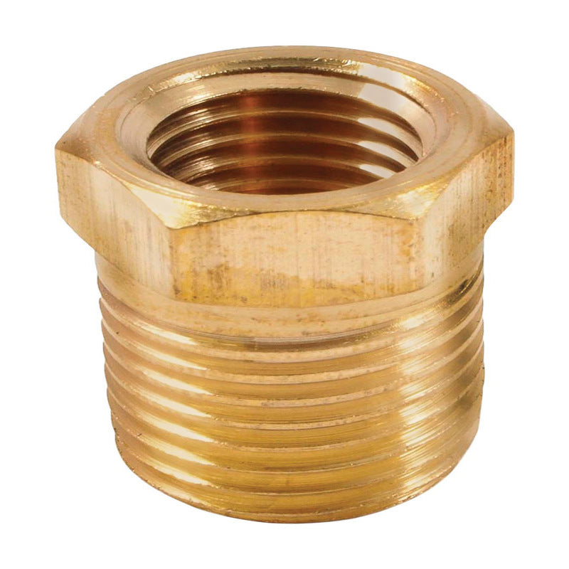 Forney Brass Bushing 1/4 in. Female X 3/8 in. Male