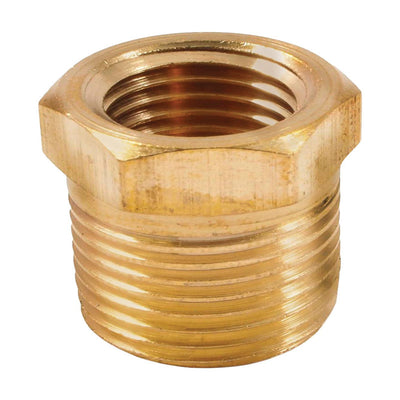 Forney Brass Bushing 1/4 in. Female X 3/8 in. Male