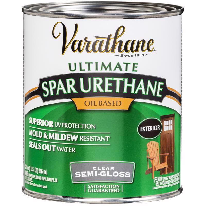 Varathane Ultimate Semi-Gloss Clear Oil-Based Spar Urethane 1 qt