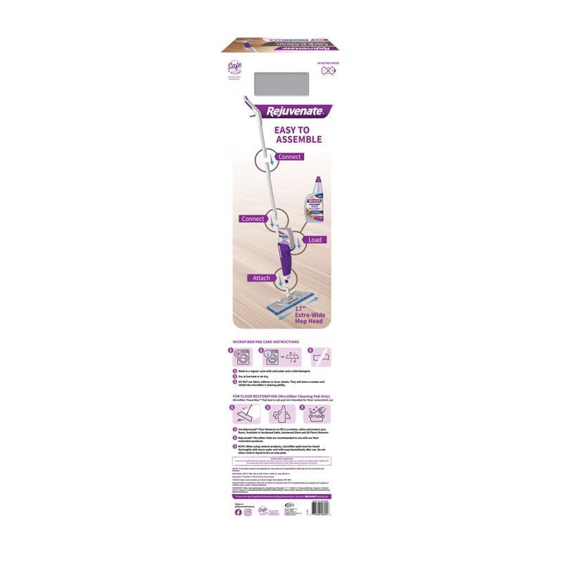 Rejuvenate Click n Clean 16 in. W Flat Mop Kit