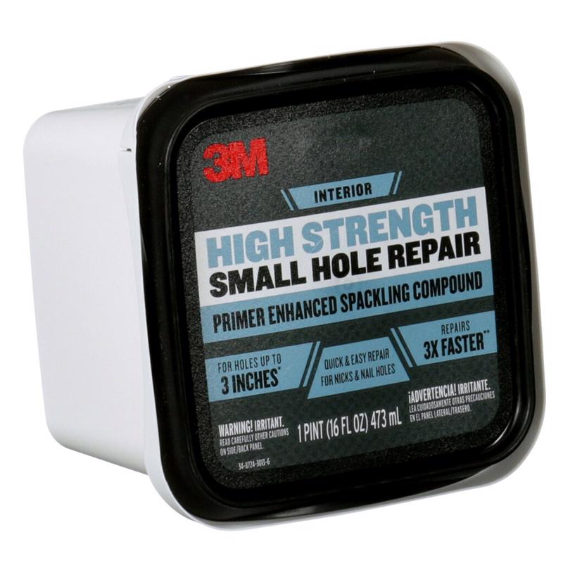 3M High Strength Hole Repair Ready to Use White Spackling Compound and Primer in One 16 oz