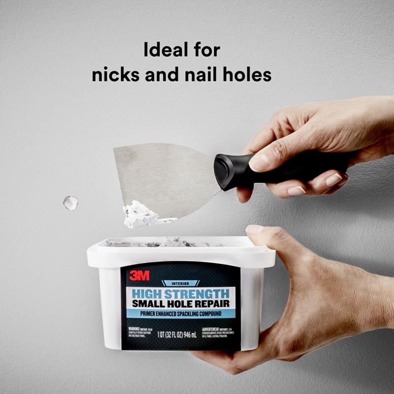 3M High Strength Hole Repair Ready to Use White Spackling Compound and Primer in One 16 oz