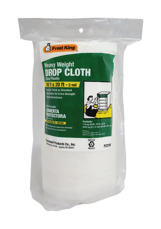Frost King 10 ft. W X 20 ft. L X 2 mil Plastic Drop Cloth