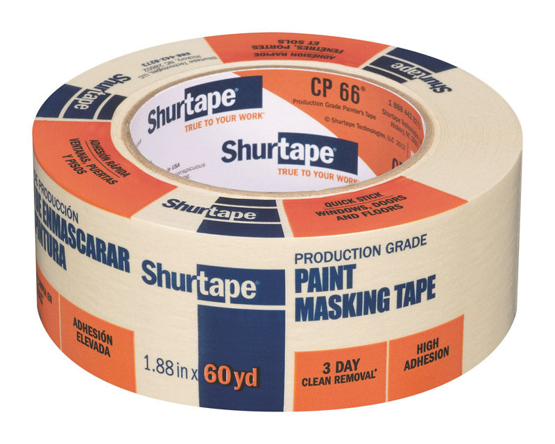Shurtape CP 66 1.88 in. W X 60 yd L Beige High Strength Painter's Tape