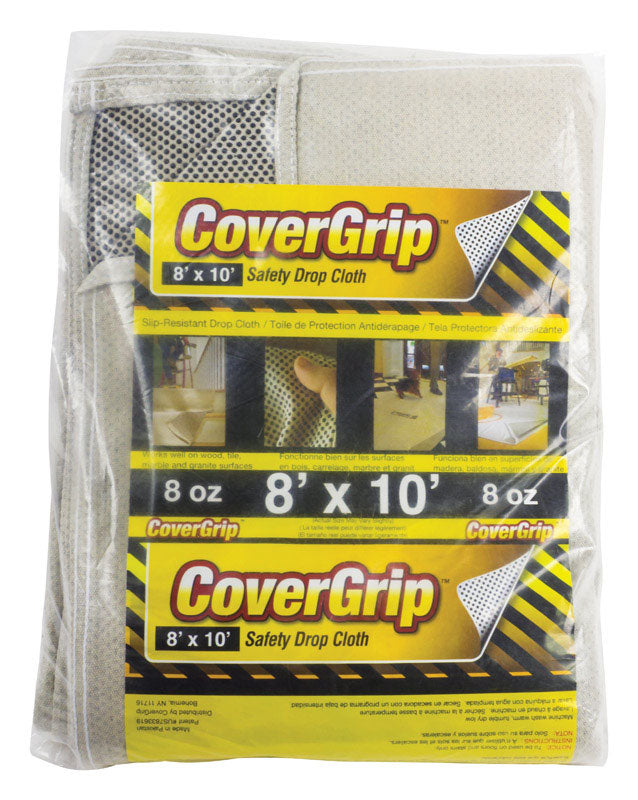 CoverGrip 8 ft. W X 10 ft. L 8 oz Safety Canvas Drop Cloth