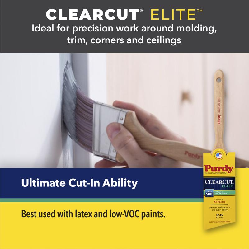 Purdy ClearCut Elite Glide 3 in. Ultra Stiff Angle Trim Paint Brush