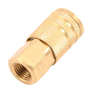Forney Brass Air Coupler 1/4 in. Female X 1/4 in.