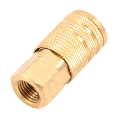 Forney Brass Air Coupler 1/4 in. Female X 1/4 in.