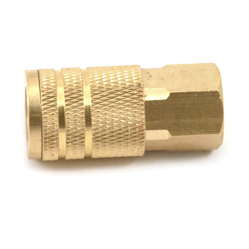 Forney Brass Air Coupler 1/4 in. Female X 1/4 in.