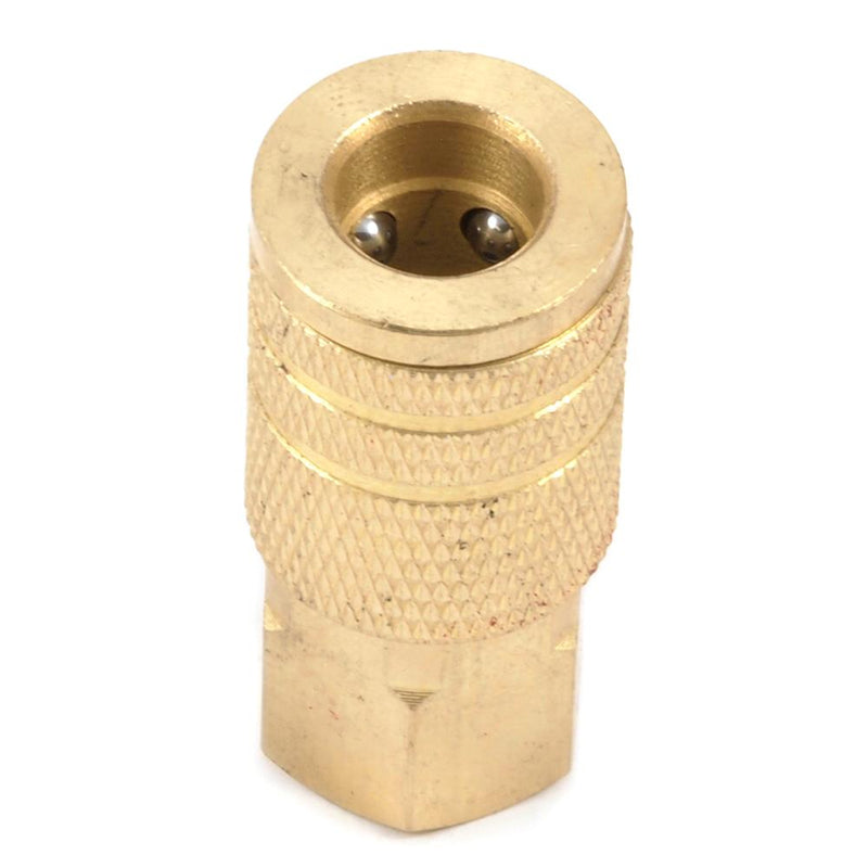 Forney Brass Air Coupler 1/4 in. Female X 1/4 in.
