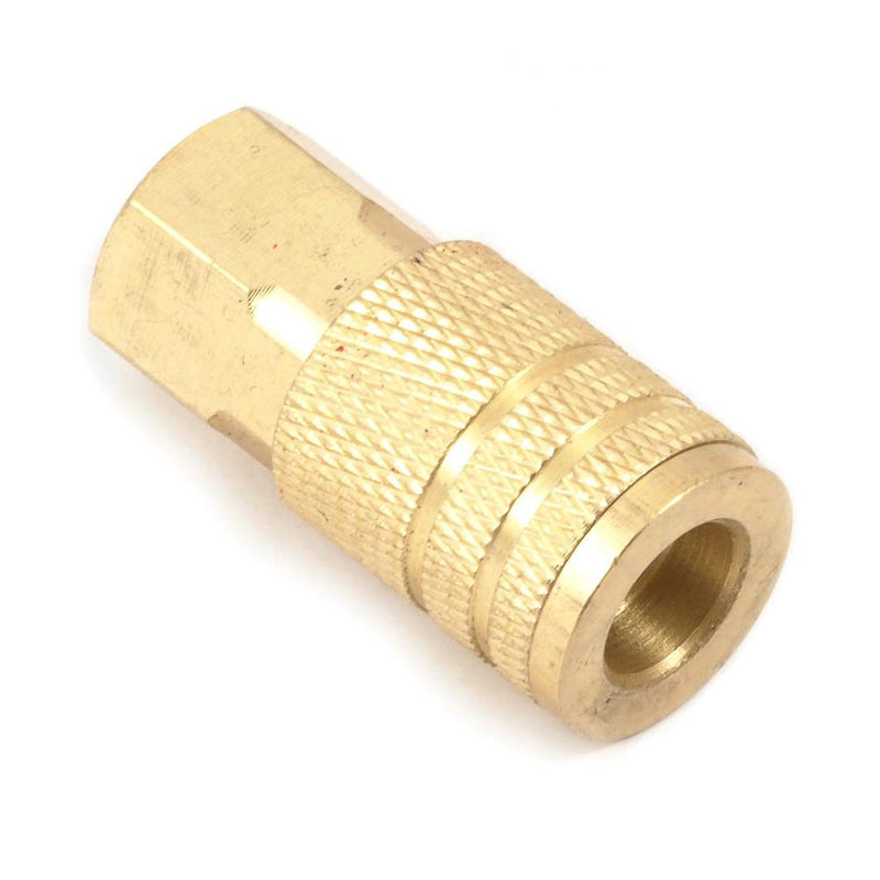 Forney Brass Air Coupler 1/4 in. Female X 1/4 in.