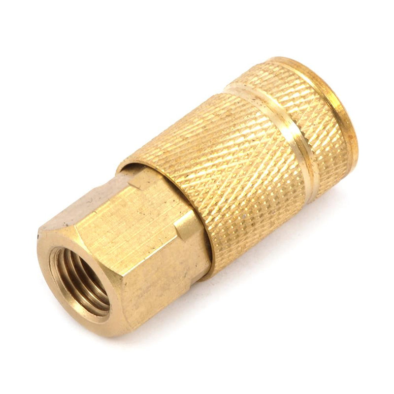 Forney Brass Air Coupler 1/4 in. Female X 1/4 in.