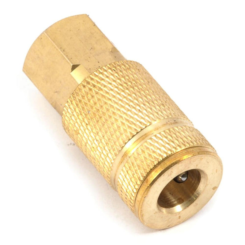 Forney Brass Air Coupler 1/4 in. Female X 1/4 in.