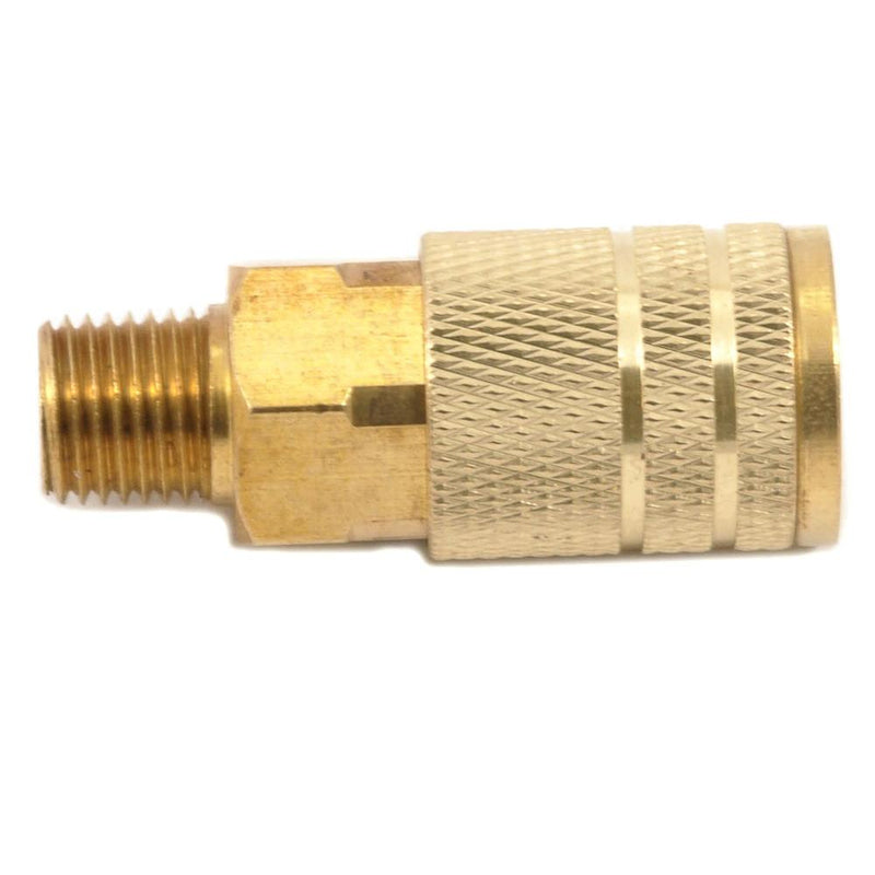 Forney Brass Air Coupler 1/4 in. Male X 1/4 in.