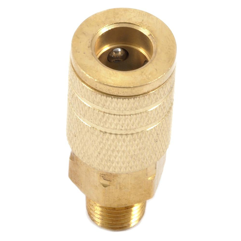 Forney Brass Air Coupler 1/4 in. Male X 1/4 in.