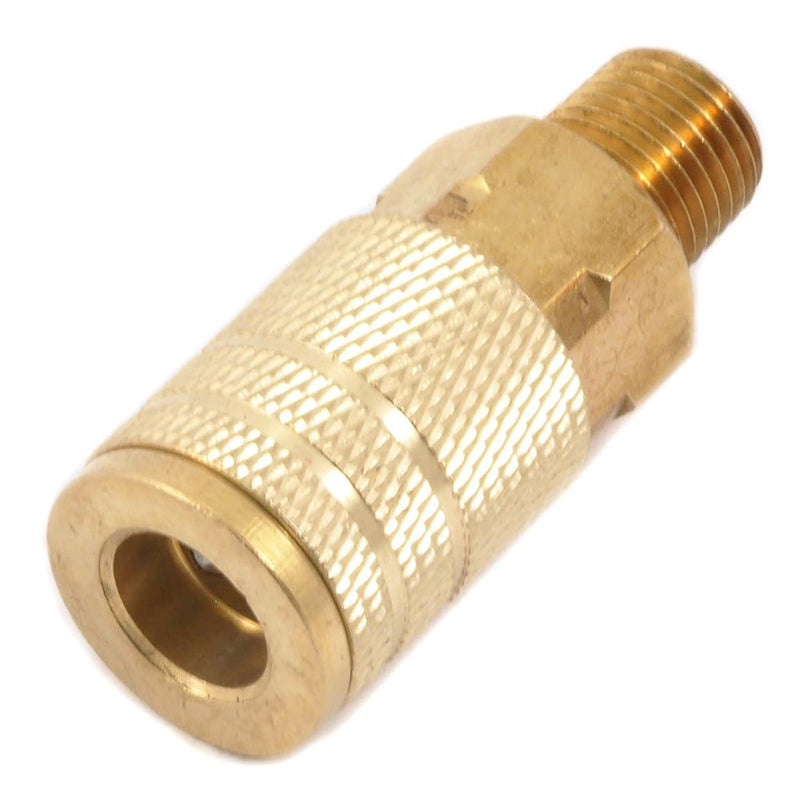 Forney Brass Air Coupler 1/4 in. Male X 1/4 in.