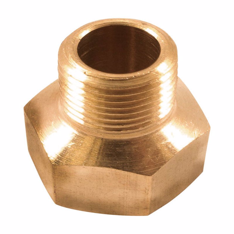 Forney Brass Hose Reducer 3/8 in. Female X 1/4 in. Male