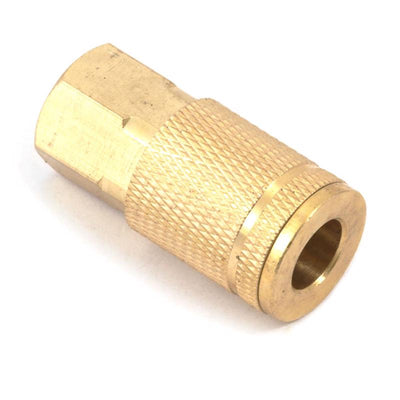Forney Brass Air Coupler 1/4 in. Female X 1/4 in.
