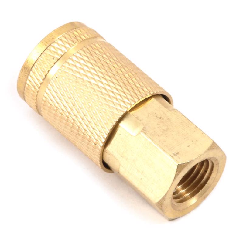Forney Brass Air Coupler 1/4 in. Female X 1/4 in.