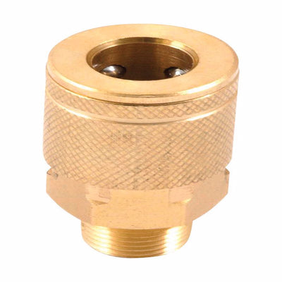 Forney Brass Air Coupler 1/4 in. Male X 1/4 in.