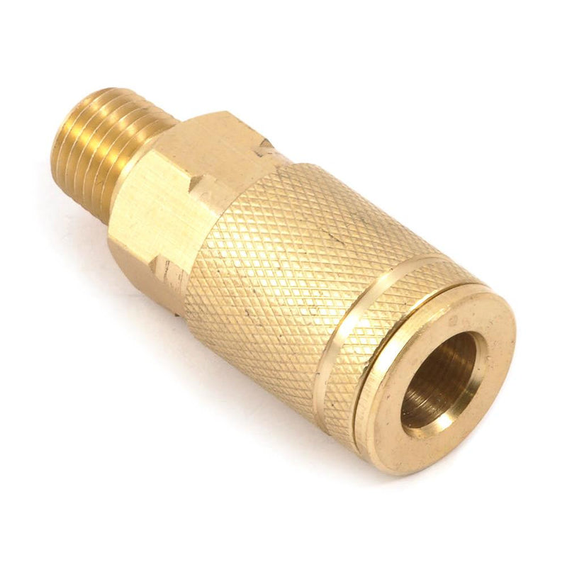 Forney Brass Air Coupler 1/4 in. Male X 1/4 in.