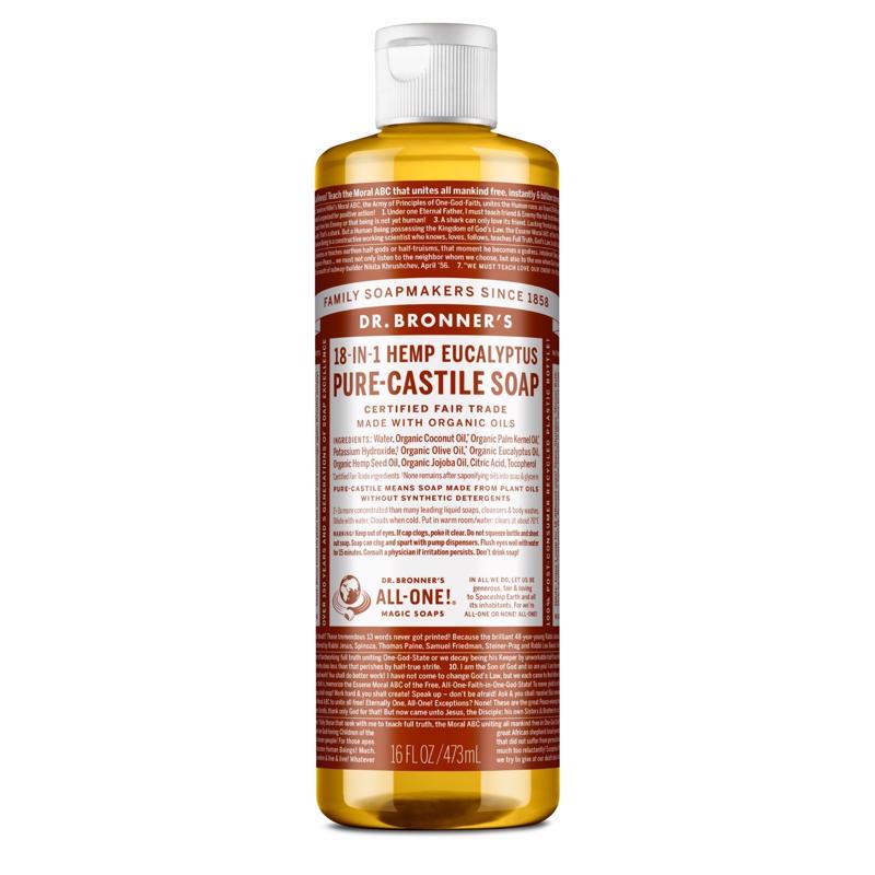 Dr. Bronner's 18-in-1 Organic Eucalyptus Scent Pure-Castile Liquid Soap 16 oz