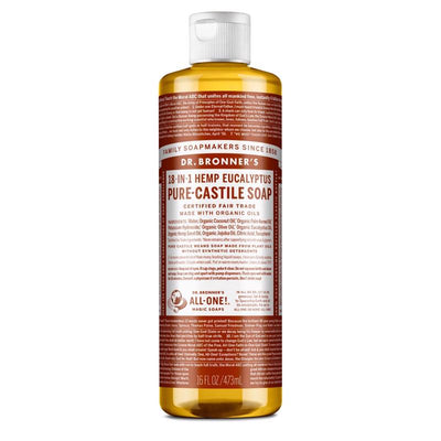 Dr. Bronner's 18-in-1 Organic Eucalyptus Scent Pure-Castile Liquid Soap 16 oz