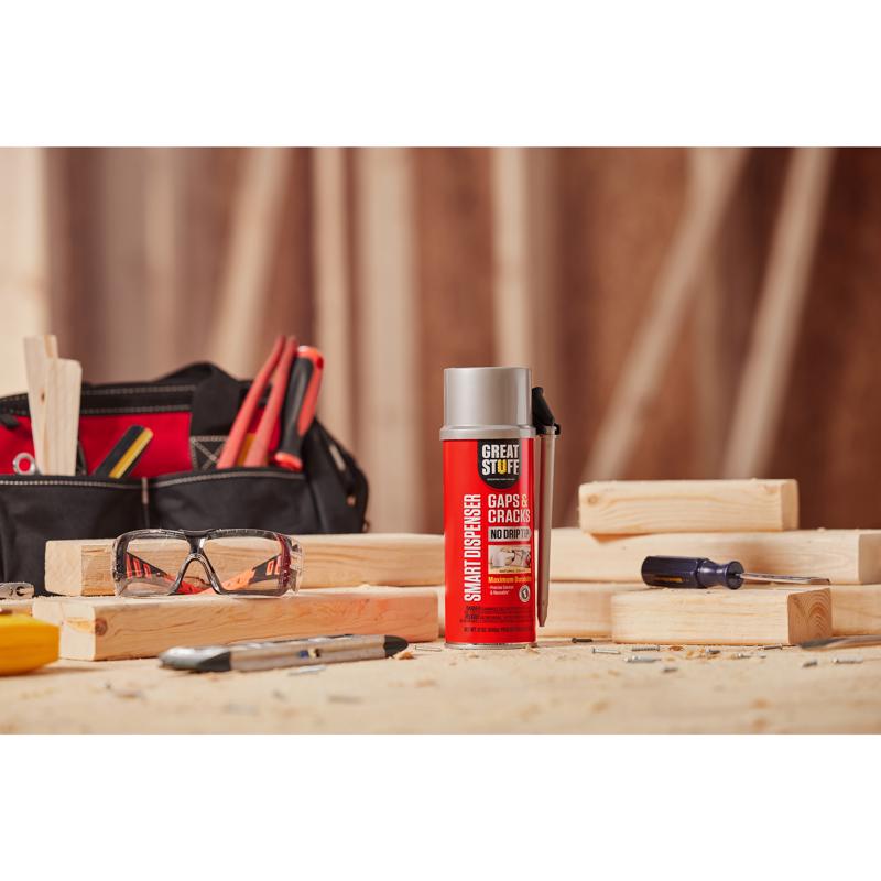 Great Stuff Smart Dispenser Ivory Polyurethane Insulating Foam Sealant 12 oz