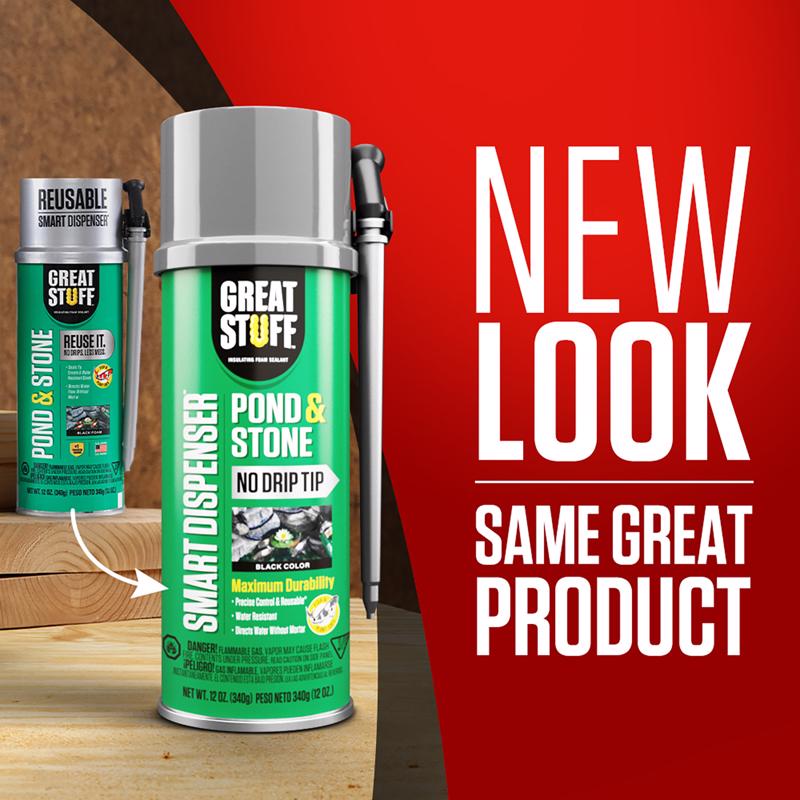 Great Stuff Smart Dispenser Black Polyurethane Insulating Foam Sealant 12 oz