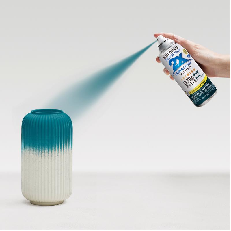 Rust-Oleum Painter's Touch 2X Ultra Cover Ultra Matte Deep Teal Paint+Primer Spray Paint 12 oz