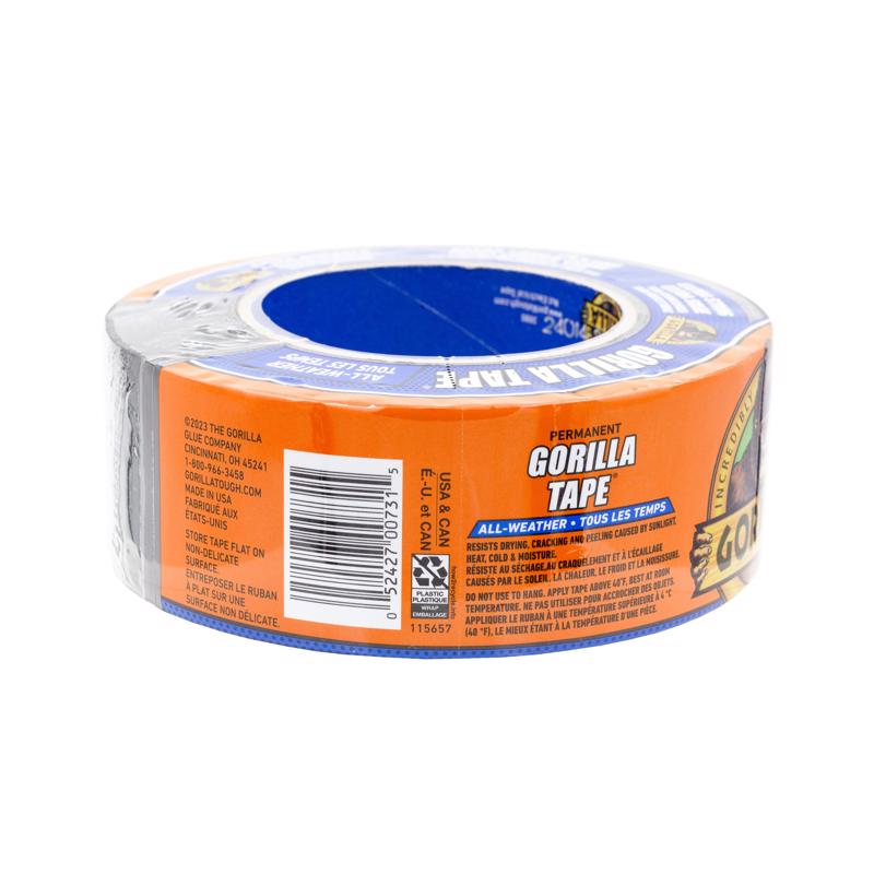 Gorilla 1.88 in. W X 25 yd L Black Duct Tape