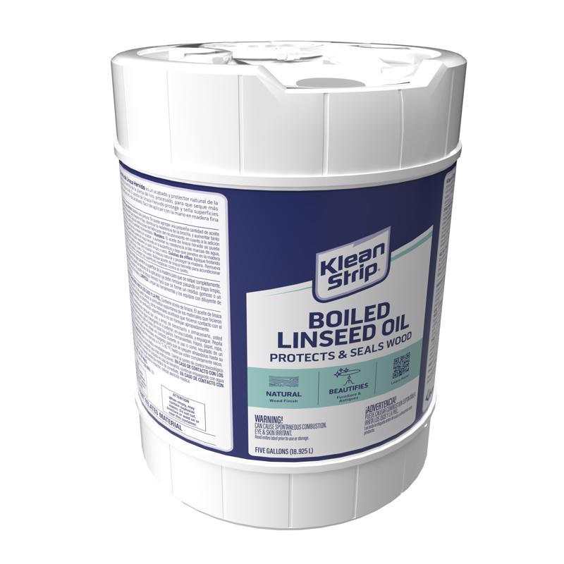 Klean Strip Transparent Clear Oil-Based Linseed Oil Modified Alkyd Boiled Linseed Oil 5 gal