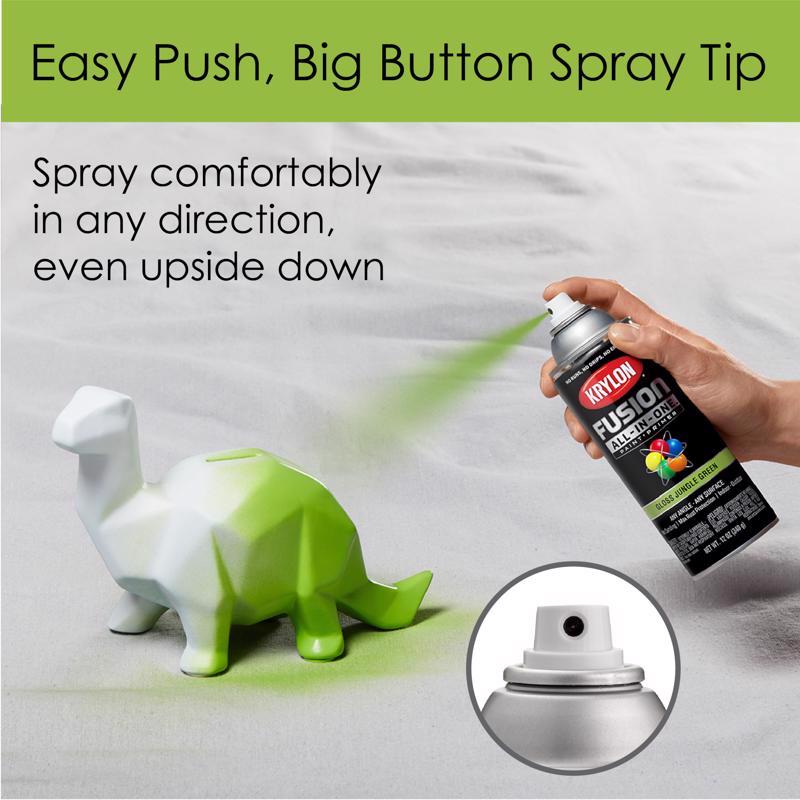 Krylon Fusion All-In-One Gloss Jungle Green Paint+Primer Spray Paint 12 oz
