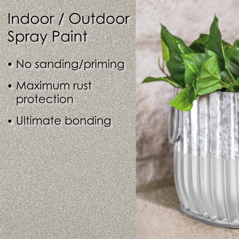 Krylon Fusion All-In-One Metallic Satin Nickel Paint+Primer Spray Paint 12 oz