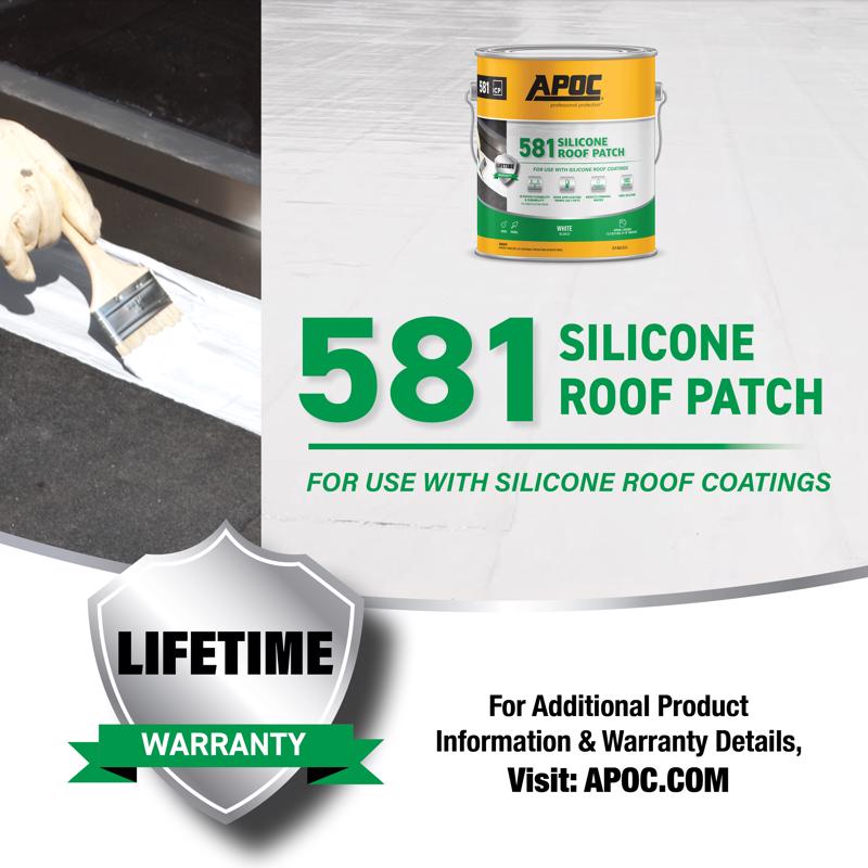 APOC Bright White Silicone Roof Patch 0.9 gal